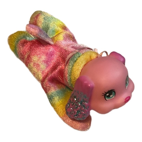 JUST PLAY Puppy Surprise PS Rainbow Plush Pink tye die Toy glitter Ears - Picture 3 of 8